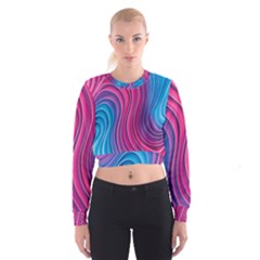 Spiral Swirl Pattern Light Circle Cropped Sweatshirt