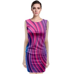 Spiral Swirl Pattern Light Circle Classic Sleeveless Midi Dress by Ndabl3x