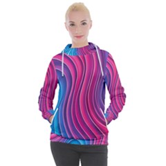 Spiral Swirl Pattern Light Circle Women s Hooded Pullover