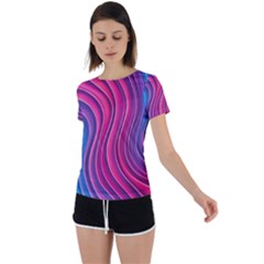 Spiral Swirl Pattern Light Circle Back Circle Cutout Sports T-shirt by Ndabl3x