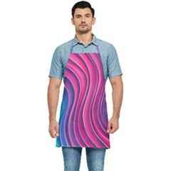 Spiral Swirl Pattern Light Circle Kitchen Apron by Ndabl3x