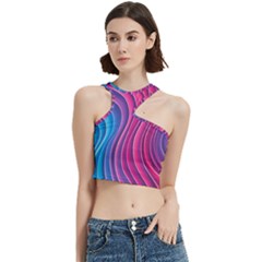 Spiral Swirl Pattern Light Circle Cut Out Top by Ndabl3x