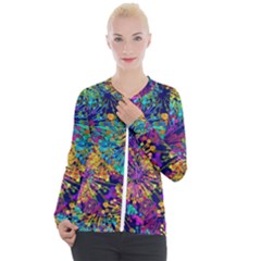 Illustration Graphics Art Casual Zip Up Jacket