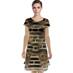 Textures Brown Wood Cap Sleeve Nightdress