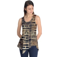 Textures Brown Wood Sleeveless Tunic by anzea