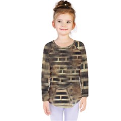 Textures Brown Wood Kids  Long Sleeve T-shirt