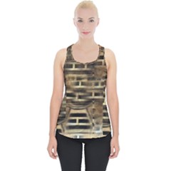 Textures Brown Wood Piece Up Tank Top by anzea