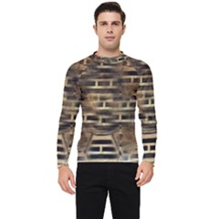 Textures Brown Wood Men s Long Sleeve Rash Guard by anzea