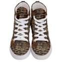 Textures Brown Wood Women s Hi-Top Skate Sneakers View1