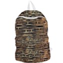 Textures Brown Wood Foldable Lightweight Backpack View1