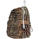 Textures Brown Wood Foldable Lightweight Backpack View4