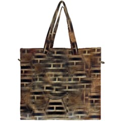 Textures Brown Wood Canvas Travel Bag by anzea