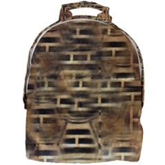 Textures Brown Wood Mini Full Print Backpack