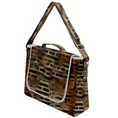 Textures Brown Wood Box Up Messenger Bag by anzea