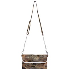 Textures Brown Wood Mini Crossbody Handbag by anzea