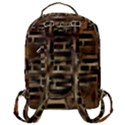 Textures Brown Wood Flap Pocket Backpack (Large) View3