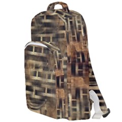 Textures Brown Wood Double Compartment Backpack by anzea