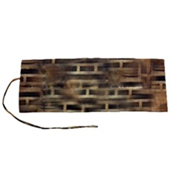 Textures Brown Wood Roll Up Canvas Pencil Holder (s) by anzea