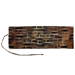 Textures Brown Wood Roll Up Canvas Pencil Holder (m) by anzea