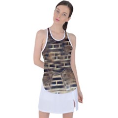 Textures Brown Wood Racer Back Mesh Tank Top by anzea