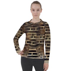 Textures Brown Wood Women s Pique Long Sleeve T-shirt