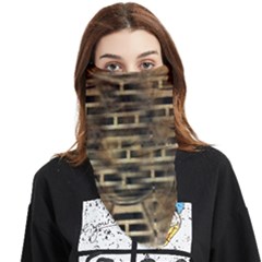 Textures Brown Wood Face Covering Bandana (triangle) by anzea