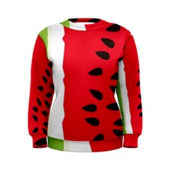 Watermelon Black Green Melon Red Women s Sweatshirt