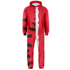 Watermelon Black Green Melon Red Hooded Jumpsuit (men)