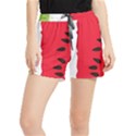 Watermelon Black Green Melon Red Women s Runner Shorts View1