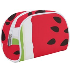 Watermelon Black Green Melon Red Make Up Case (large) by Cemarart