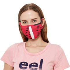 Watermelon Black Green Melon Red Crease Cloth Face Mask (adult) by Cemarart