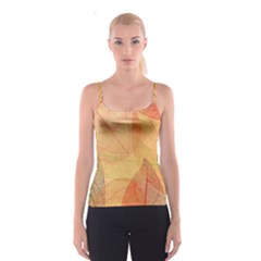 Leaves Patterns Colorful Leaf Pattern Spaghetti Strap Top by Cemarart