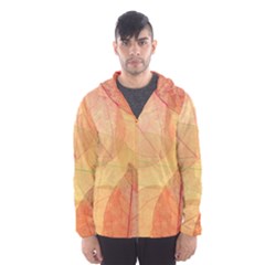 Leaves Patterns Colorful Leaf Pattern Men s Hooded Windbreaker