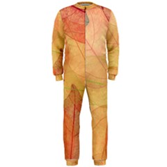 Leaves Patterns Colorful Leaf Pattern Onepiece Jumpsuit (men)