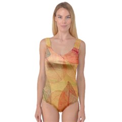 Leaves Patterns Colorful Leaf Pattern Princess Tank Leotard  by Cemarart