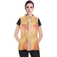 Leaves Patterns Colorful Leaf Pattern Women s Puffer Vest