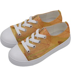 Leaves Patterns Colorful Leaf Pattern Kids  Low Top Canvas Sneakers by Cemarart