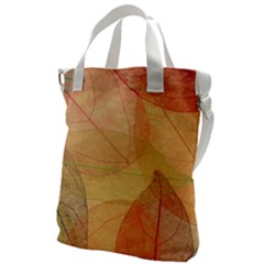 Leaves Patterns Colorful Leaf Pattern Canvas Messenger Bag by Cemarart