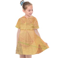 Leaves Patterns Colorful Leaf Pattern Kids  Sailor Dress by Cemarart