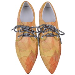 Leaves Patterns Colorful Leaf Pattern Pointed Oxford Shoes by Cemarart