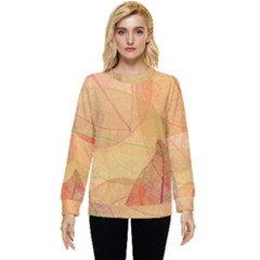 Leaves Patterns Colorful Leaf Pattern Hidden Pocket Sweatshirt