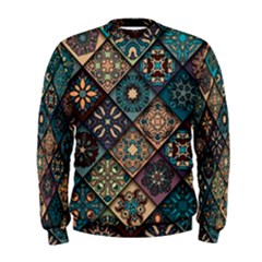 Flower Texture Background Colorful Pattern Men s Sweatshirt