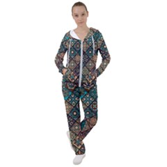 Flower Texture Background Colorful Pattern Women s Tracksuit by Cemarart