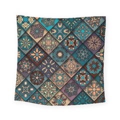 Flower Texture Background Colorful Pattern Square Tapestry (small)