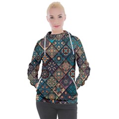 Flower Texture Background Colorful Pattern Women s Hooded Pullover