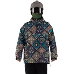 Flower Texture Background Colorful Pattern Men s Ski And Snowboard Waterproof Breathable Jacket by Cemarart