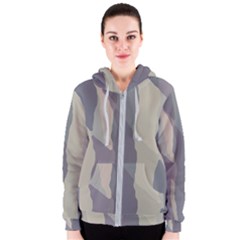 Maximal Camo Print Design Women s Zipper Hoodie