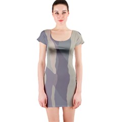 Maximal Camo Print Design Short Sleeve Bodycon Dress by dflcprintsclothing