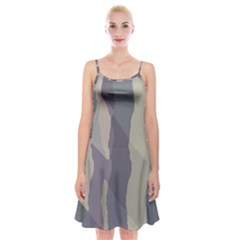 Maximal Camo Print Design Spaghetti Strap Velvet Dress by dflcprintsclothing