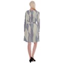 Maximal Camo Print Design Long Sleeve Velvet Front Wrap Dress View2